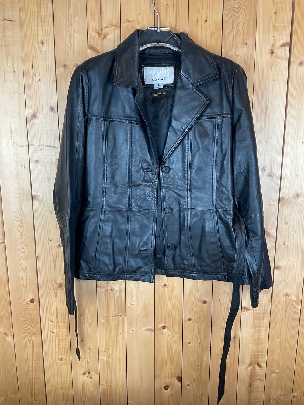 Wilson's Leather Maxima Thinsulate Leather Jacket, Black - Size L